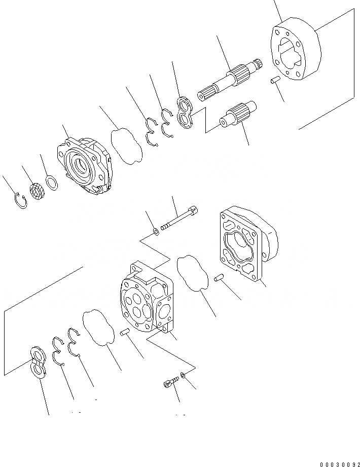 Схема запчастей Komatsu WA430-6 - ГИДР. НАСОС. (ВНУТР. ЧАСТИ) (ДЛЯ ГИДРОТРАНСФОРМАТОР)(№-) ОСНОВН. КОМПОНЕНТЫ И РЕМКОМПЛЕКТЫ