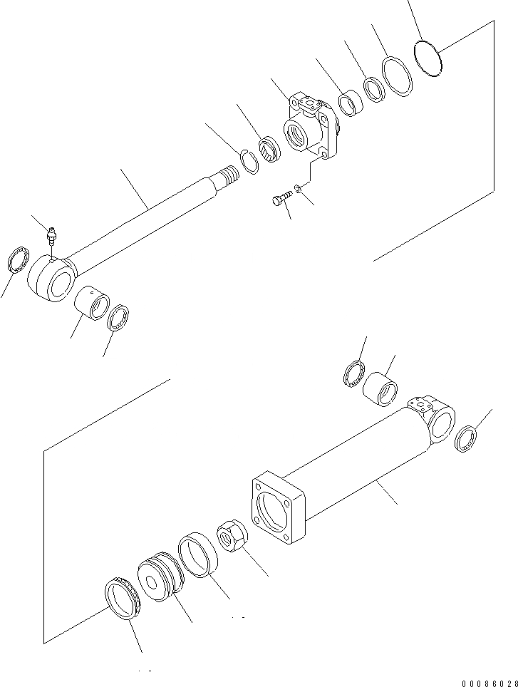 Схема запчастей Komatsu WA430-6 - ЦИЛИНДР ЗАХВАТА (ВНУТР. ЧАСТИ)(№-) ОСНОВН. КОМПОНЕНТЫ И РЕМКОМПЛЕКТЫ