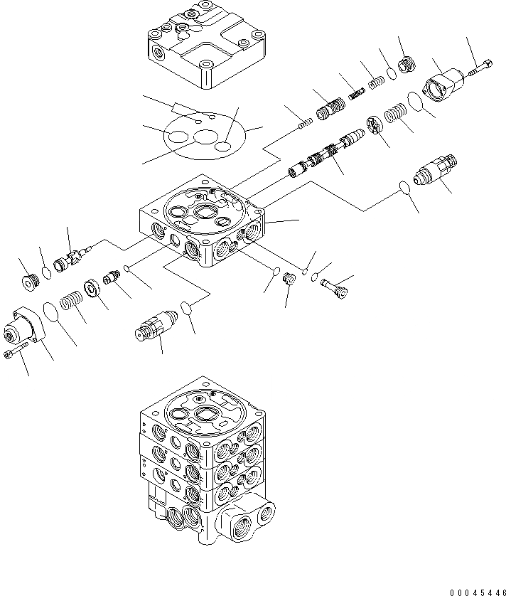 Схема запчастей Komatsu WA430-6 - УПРАВЛЯЮЩ. КЛАПАН (3-Х СЕКЦИОНН.) (9/9)(№-) ОСНОВН. КОМПОНЕНТЫ И РЕМКОМПЛЕКТЫ