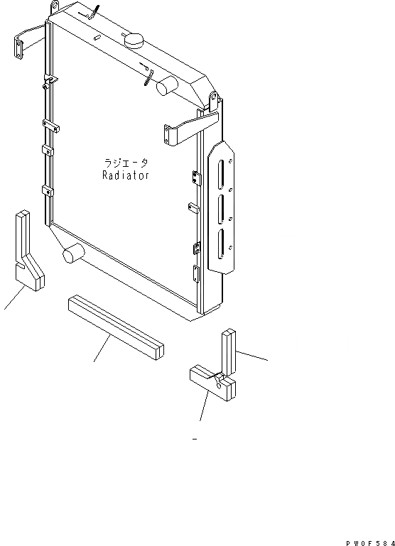 Схема запчастей Komatsu WA430-5 - РАДИАТОР (ЩИТКИ)(№-) СИСТЕМА ОХЛАЖДЕНИЯ