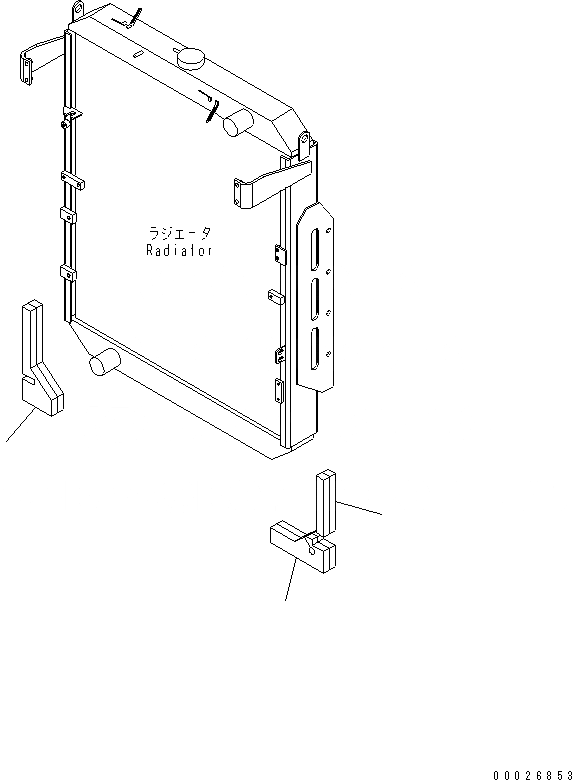 Схема запчастей Komatsu WA430-5 - РАДИАТОР (ЩИТКИ)(№-) СИСТЕМА ОХЛАЖДЕНИЯ