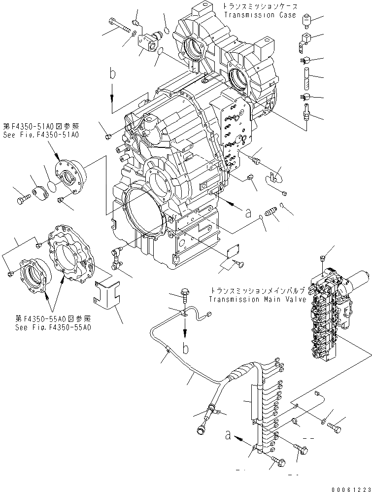 Схема запчастей Komatsu WA430-5 - ТРАНСМИССИЯ (ОНОСЯЩИЕСЯ К НЕЙ ЧАСТИ)(С БЛОКИР.UP) СИЛОВАЯ ПЕРЕДАЧА