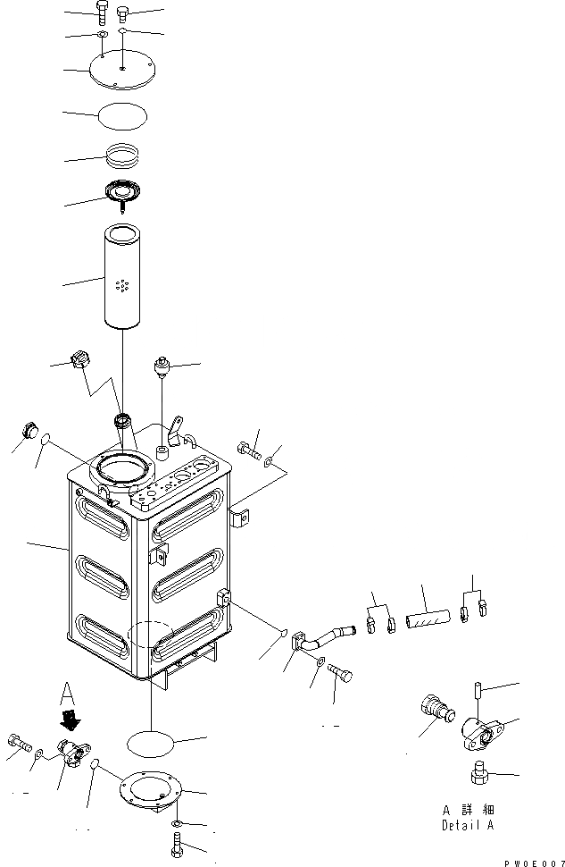 Схема запчастей Komatsu WA430-5 - ГИДР. БАК. (ДЛЯ ЭКСТРЕННОГО УПРАВЛЕНИЯ) ГИДРАВЛИКА