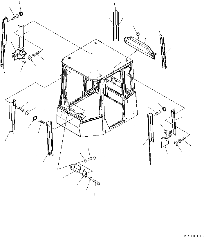 Схема запчастей Komatsu WA430-5 - КАБИНА ROPS (ВНУТР. ПОКРЫТИЕ) (КРОМЕ ЯПОН.) КАБИНА ОПЕРАТОРА И СИСТЕМА УПРАВЛЕНИЯ