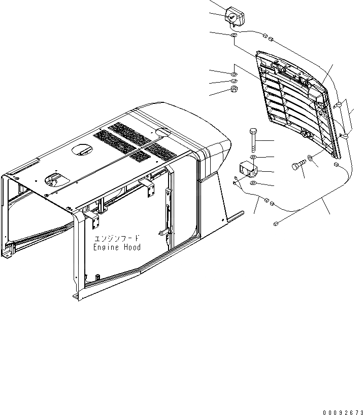 Схема запчастей Komatsu WA430-5 - КАПОТ (BUCK СИГНАЛИЗ-Я И ОСВЕЩЕНИЕ) (БЕЗ УПЛОТНЕНИЕ) ЧАСТИ КОРПУСА