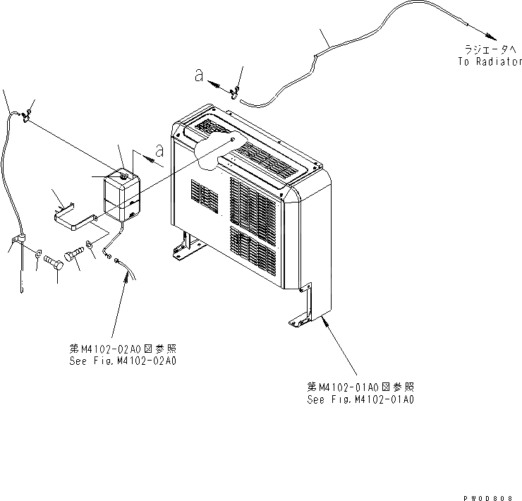 Схема запчастей Komatsu WA430-5 - ОТСЕК ДВИГАТЕЛЯ(SUB-БАК) ЧАСТИ КОРПУСА