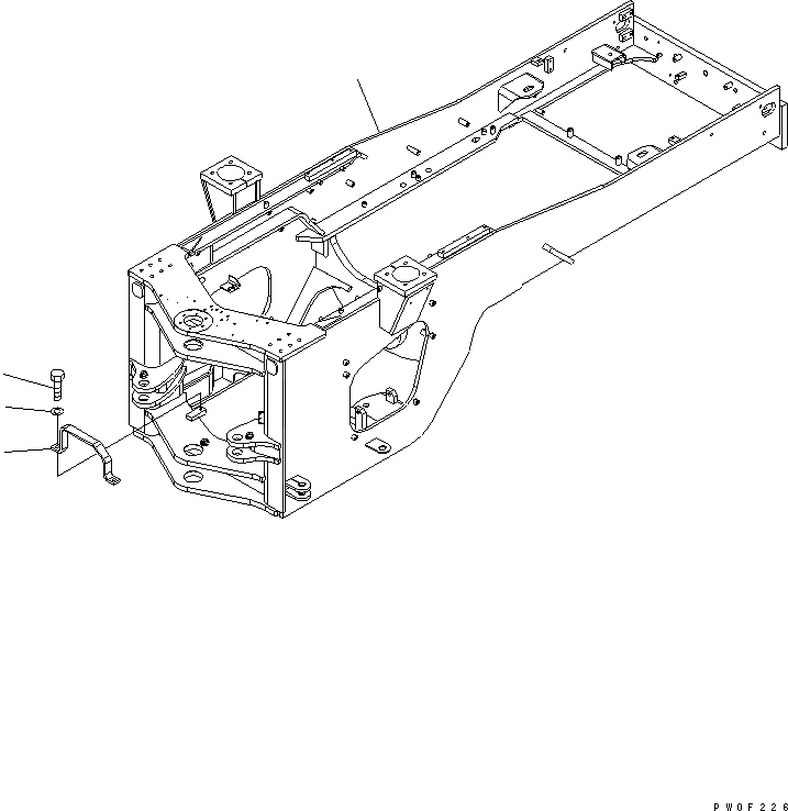 Схема запчастей Komatsu WA430-5 - ЗАДН. РАМА ОСНОВНАЯ РАМА И ЕЕ ЧАСТИ