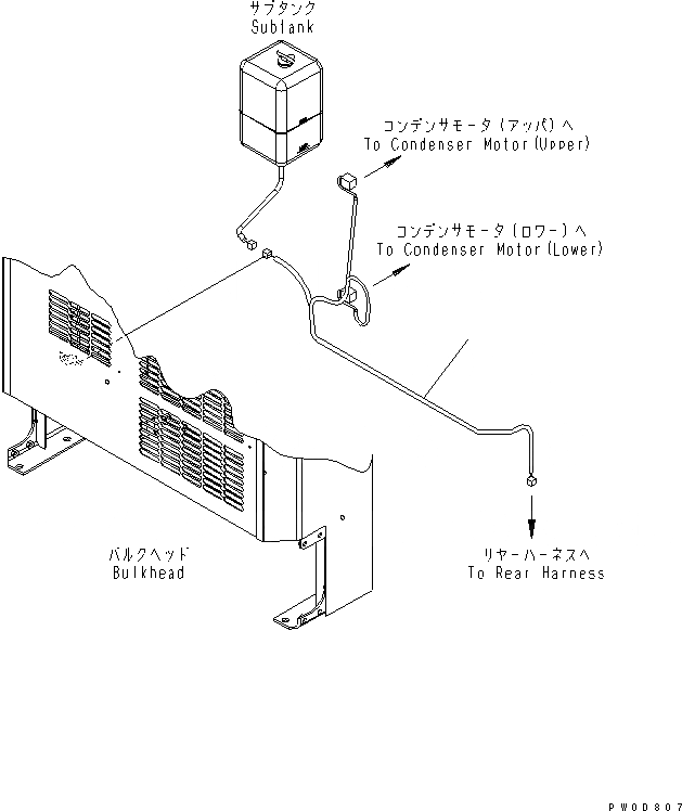 Схема запчастей Komatsu WA430-5 - ОТСЕК ДВИГАТЕЛЯ(Э/ПРОВОДКА) ЧАСТИ КОРПУСА