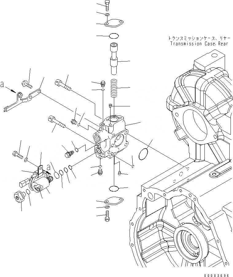 Схема запчастей Komatsu WA430-6 - ТРАНСМИССИЯ (ОСНОВН. КЛАПАН) (/) (С БЛОКИР. UP)(№-) СИЛОВАЯ ПЕРЕДАЧА