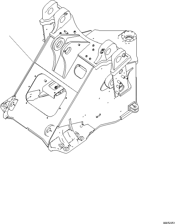 Схема запчастей Komatsu WA430-6 - ПЕРЕДН. РАМА(№-) ОСНОВНАЯ РАМА И ЕЕ ЧАСТИ