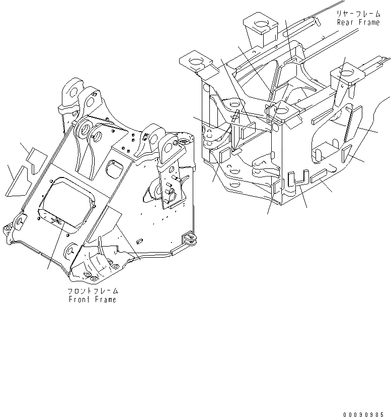 Схема запчастей Komatsu WA430-6 - БЛОКИР. ШАНГА И КРЫШКА(ЩИТКИ) (ЕС NOISE REDUCATION ARRANGEMENT ) (ДЛЯ EPC)(№-) ОСНОВНАЯ РАМА И ЕЕ ЧАСТИ