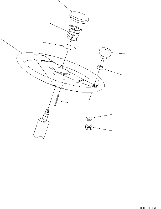 Схема запчастей Komatsu WA430-6 - РУЛЕВОЕ КОЛЕСО(№-) КАБИНА ОПЕРАТОРА И СИСТЕМА УПРАВЛЕНИЯ