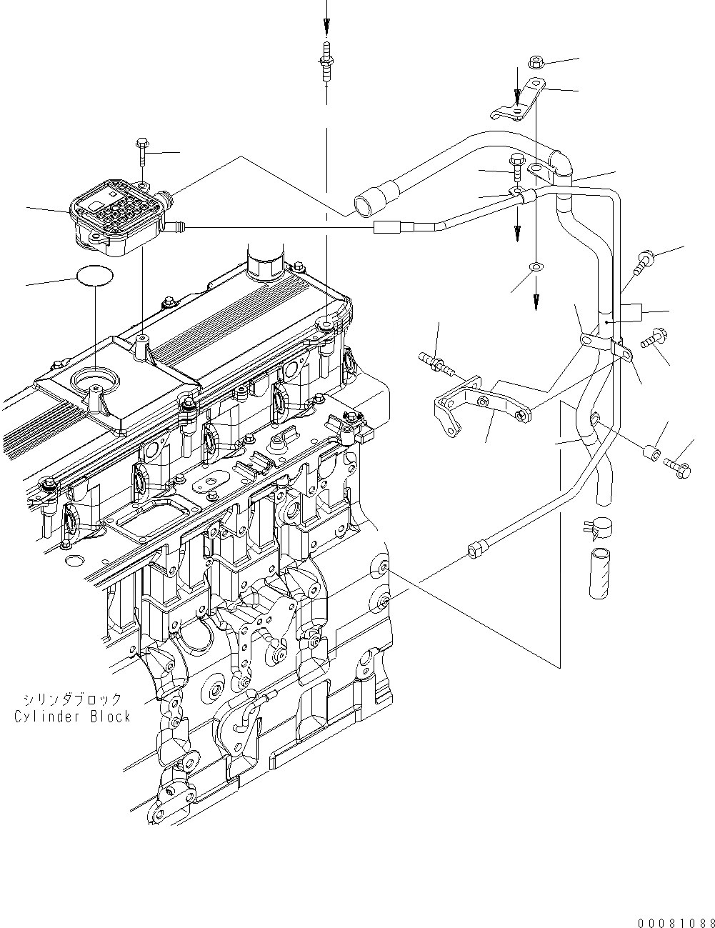Схема запчастей Komatsu WA430-6E0 - САПУН И ТРУБКА AA ДВИГАТЕЛЬ