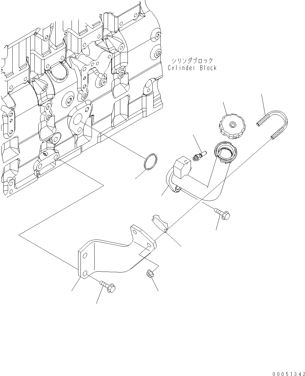 Схема запчастей Komatsu WA430-6E0 - БЛОК COVER AA ДВИГАТЕЛЬ
