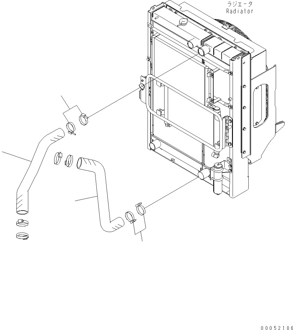 Схема запчастей Komatsu WA430-6E0 - РАДИАТОР (ТРУБКИ ПОСЛЕОХЛАДИТЕЛЯ) C СИСТЕМА ОХЛАЖДЕНИЯ