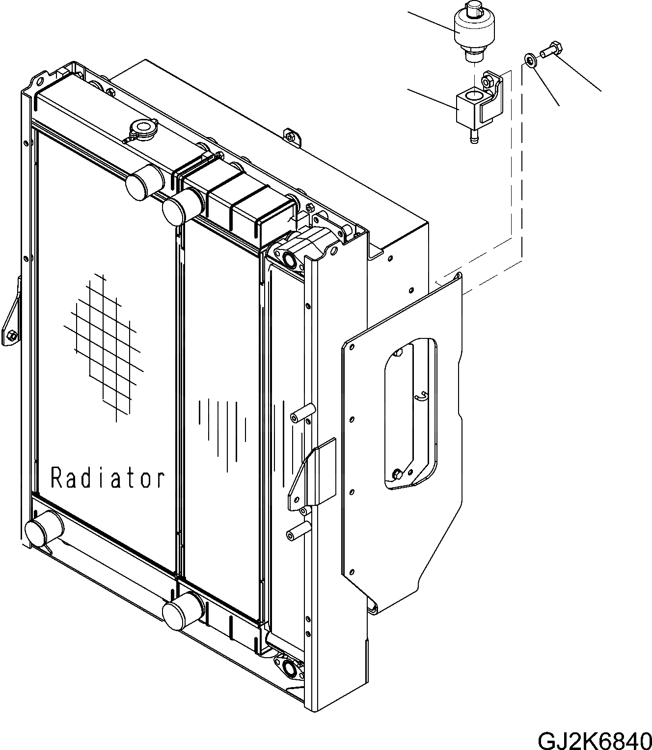 Схема запчастей Komatsu WA430-6E0 - РАДИАТОР (ТОПЛИВН. БАК. САПУН) C СИСТЕМА ОХЛАЖДЕНИЯ