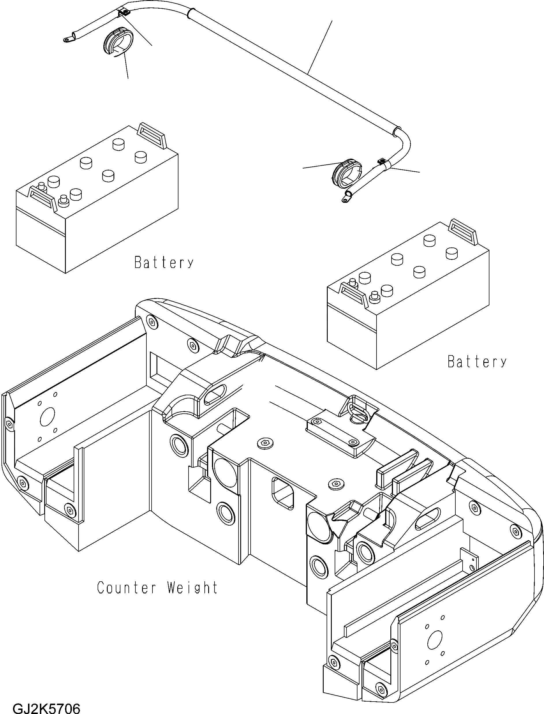 Схема запчастей Komatsu WA430-6E0 - КОРПУС АККУМУЛЯТОРА (АККУМУЛЯТОР WIRE) E ЭЛЕКТРИКА