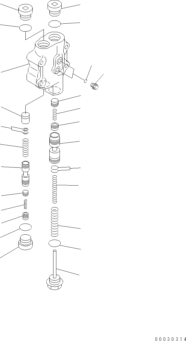 Схема запчастей Komatsu WA430-6E0 - ТРАНСМИССИЯ (ОСНОВН. РАЗГРУЗ. КЛАПАН) F ТРАНСМИССИЯ