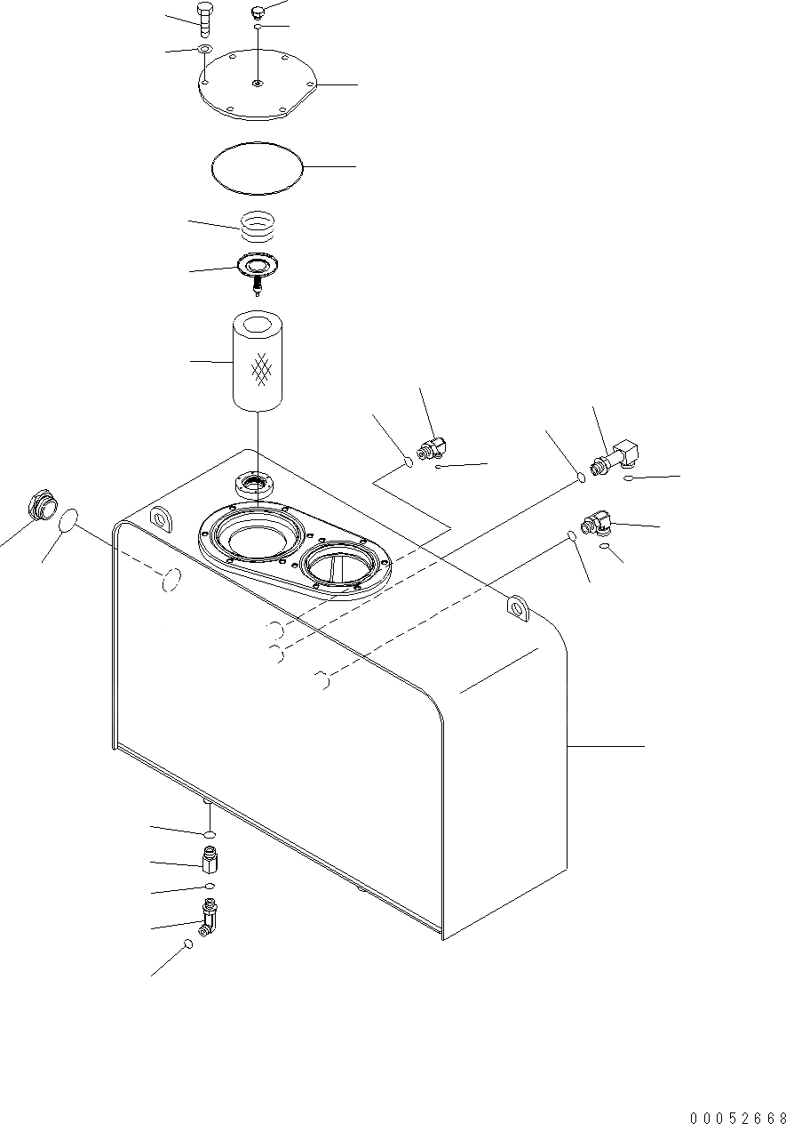 Схема запчастей Komatsu WA430-6E0 - ГИДР. БАК. H ГИДРАВЛИКА