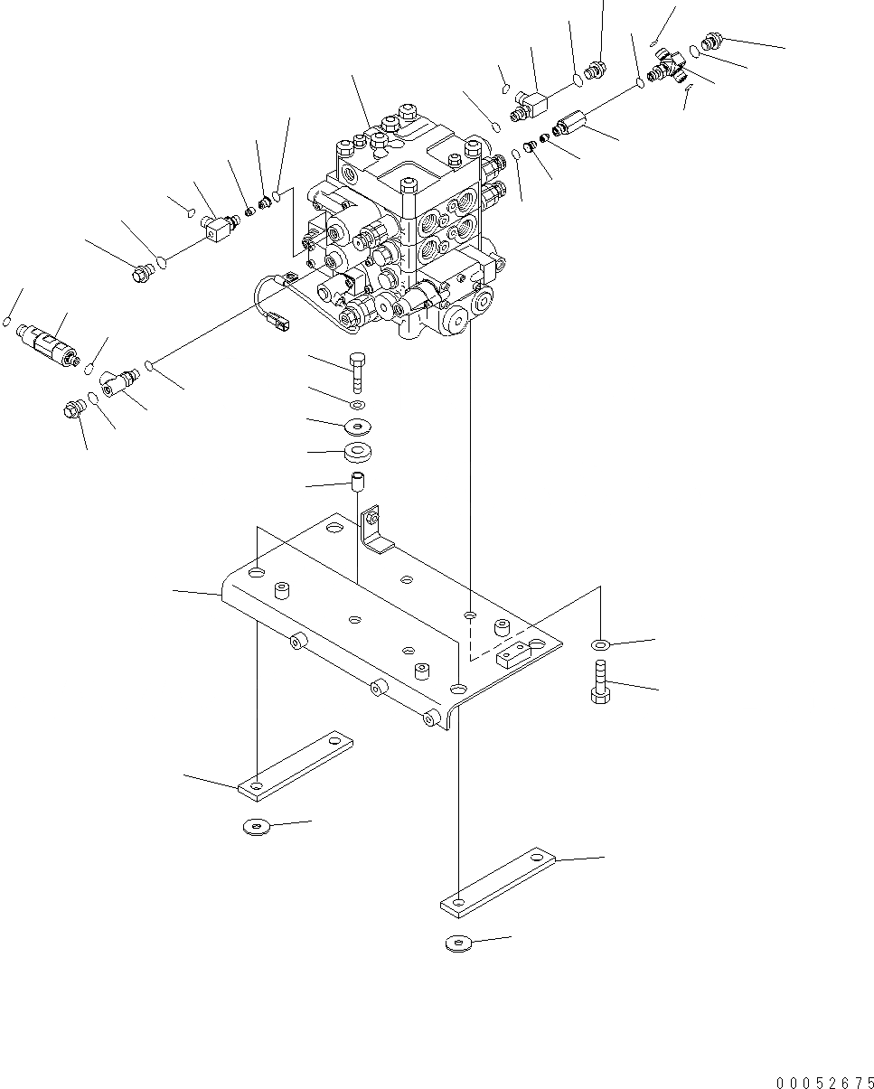 Схема запчастей Komatsu WA430-6E0 - ОСНОВН. КЛАПАН (ДЛЯ 2-Х СЕКЦИОНН. КЛАПАН) (ДЛЯ P.P.C.) H ГИДРАВЛИКА
