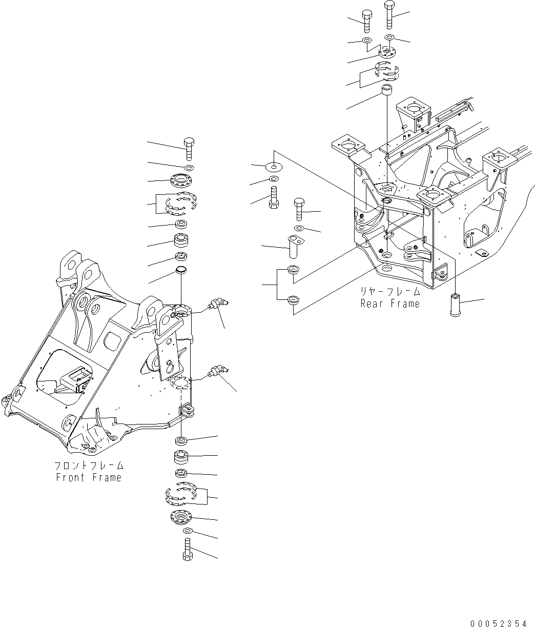 Схема запчастей Komatsu WA430-6E0 - HINGE ПАЛЕЦ J ОСНОВНАЯ РАМА И ЕЕ ЧАСТИ