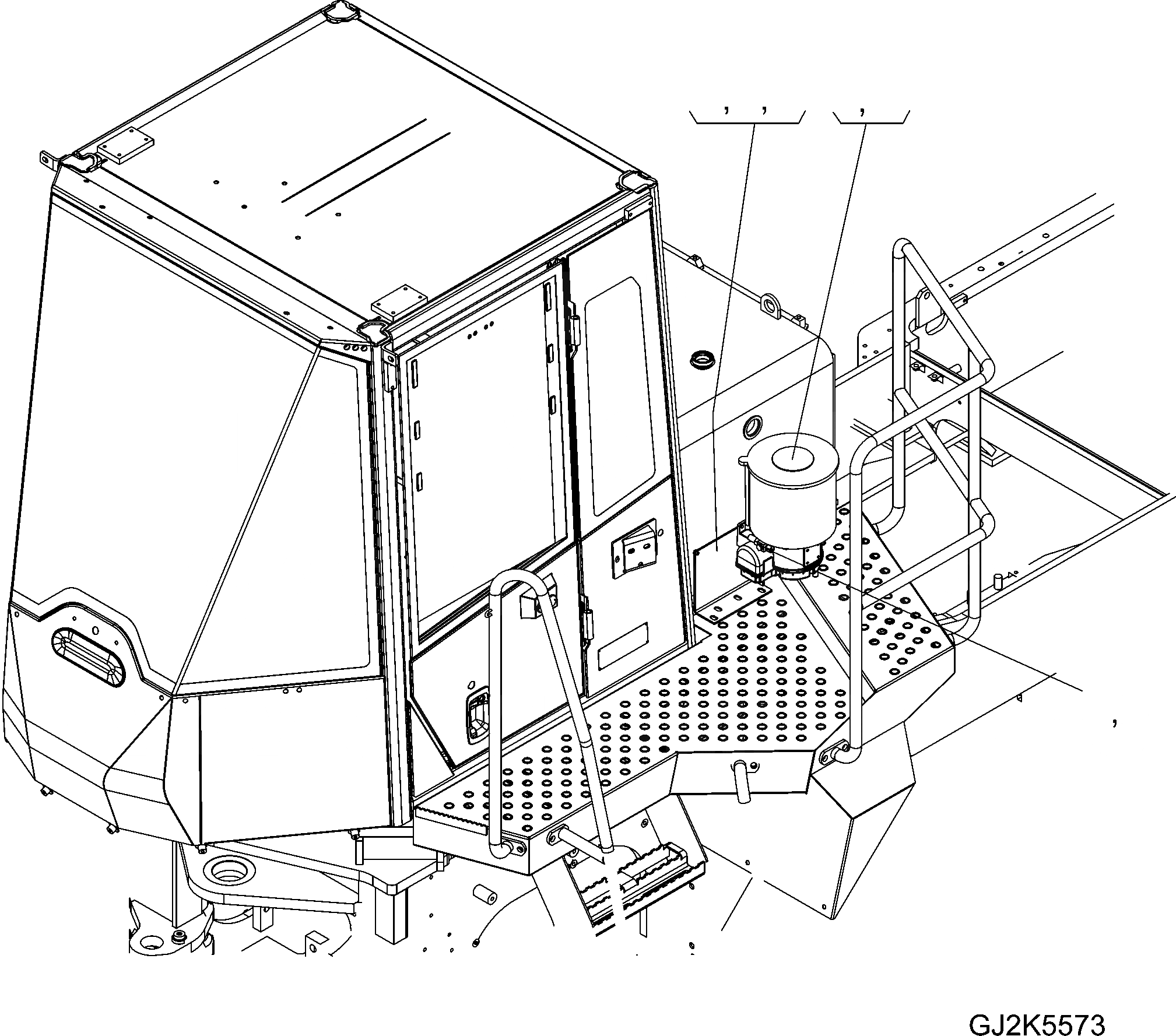 Схема запчастей Komatsu WA430-6E0 - CENTRAL СМАЗКА (НАСОС СМАЗКИ) J ОСНОВНАЯ РАМА И ЕЕ ЧАСТИ