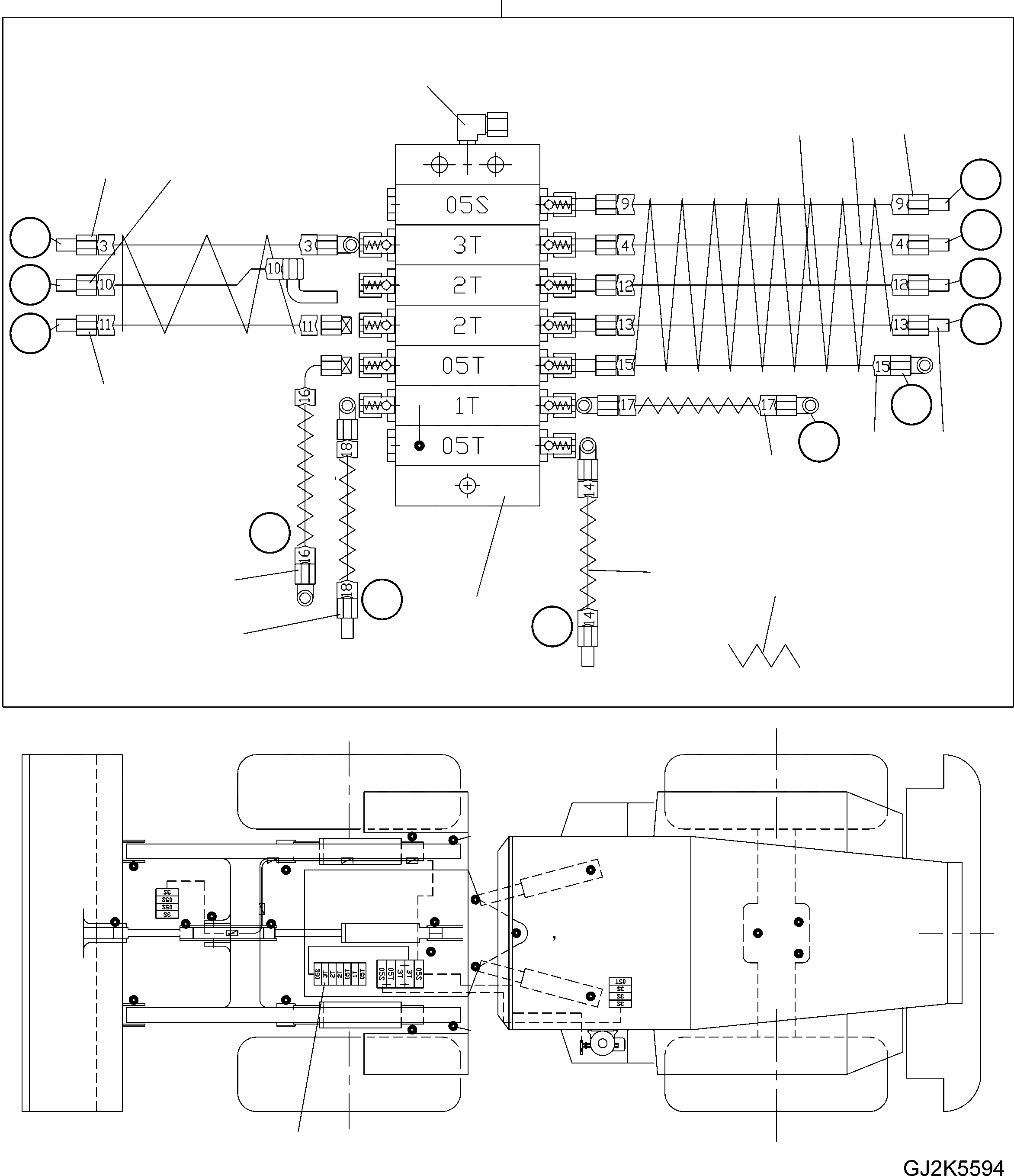 Схема запчастей Komatsu WA430-6E0 - CENTRAL СМАЗКА (PROGRESSIVE ФИДЕР) (ПЕРЕДН. РАМА) (/) J ОСНОВНАЯ РАМА И ЕЕ ЧАСТИ
