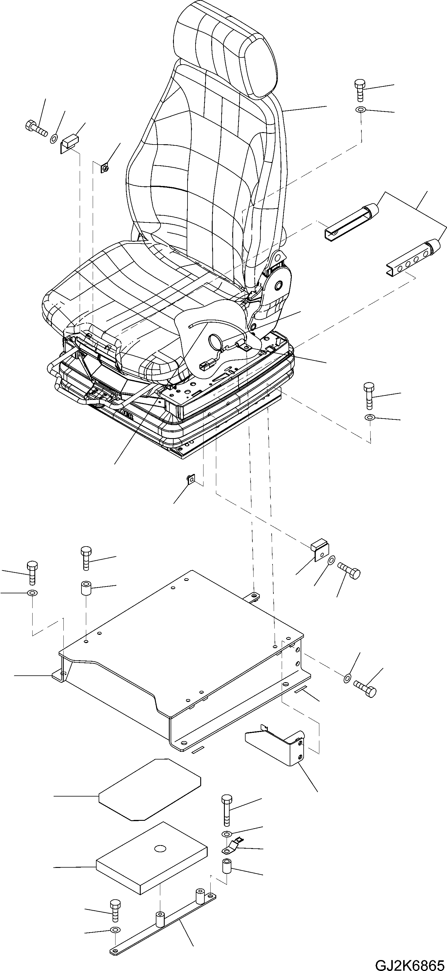 Схема запчастей Komatsu WA430-6E0 - OPERATORґS СИДЕНЬЕ (ДЛЯ УПРАВЛ-Е ДЖОЙСТИКОМ) K OPERATORґS ОБСТАНОВКА И СИСТЕМА УПРАВЛЕНИЯ