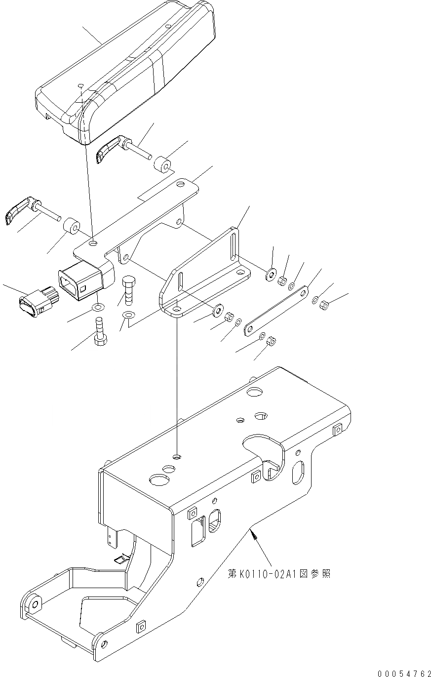 Схема запчастей Komatsu WA430-6E0 - OPERATORґS СИДЕНЬЕ (ПОДЛОКОТНИК) (ДЛЯ УПРАВЛ-Е ДЖОЙСТИКОМ) K OPERATORґS ОБСТАНОВКА И СИСТЕМА УПРАВЛЕНИЯ