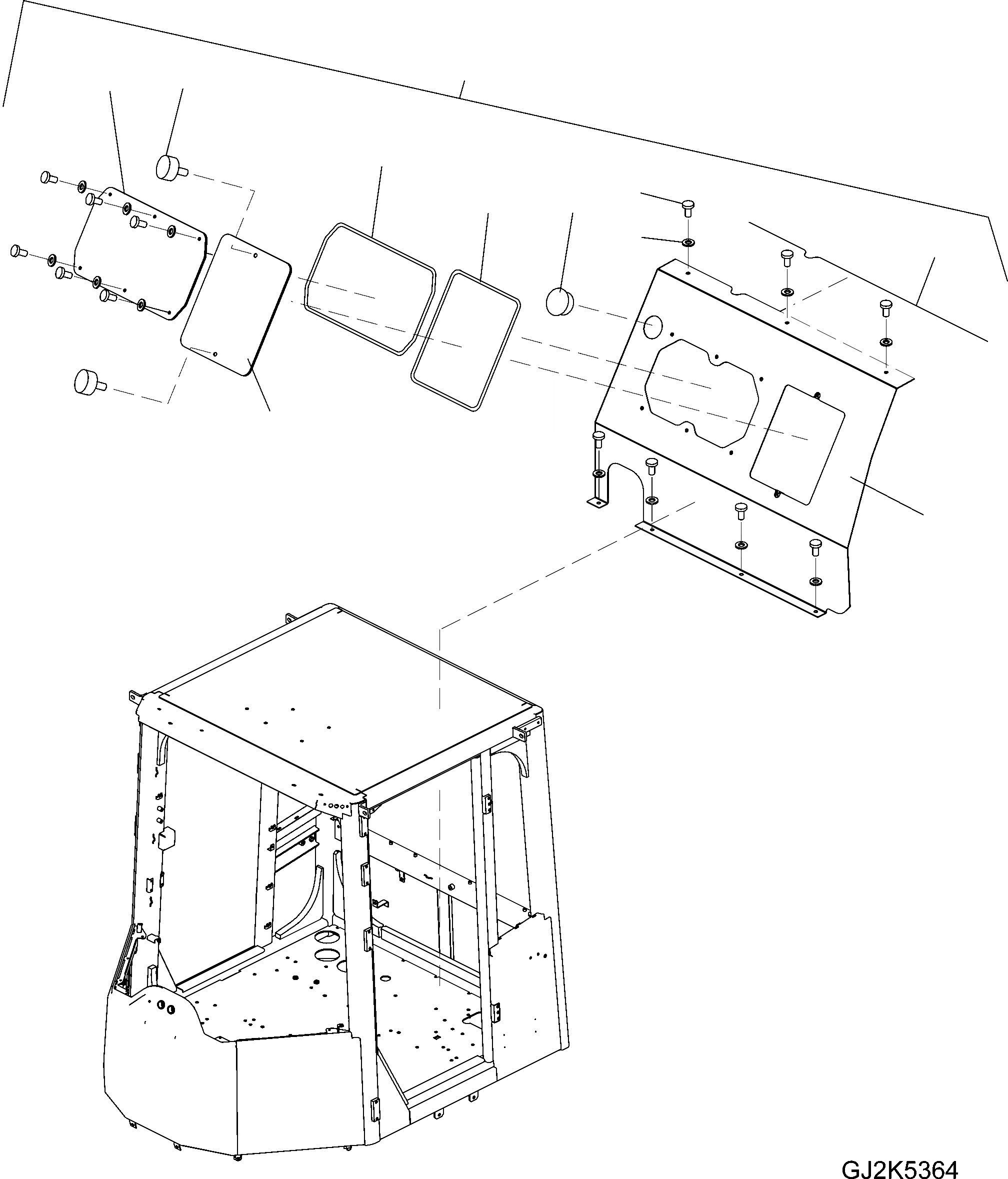 Схема запчастей Komatsu WA430-6E0 - КАБИНА ROPS (КОНСОЛЬ) K OPERATORґS ОБСТАНОВКА И СИСТЕМА УПРАВЛЕНИЯ