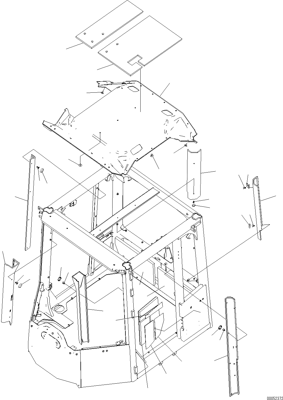 Схема запчастей Komatsu WA430-6E0 - КАБИНА ROPS (ИНТЕРЬЕР) K OPERATORґS ОБСТАНОВКА И СИСТЕМА УПРАВЛЕНИЯ