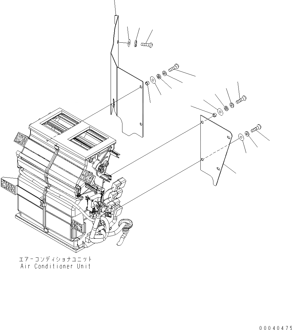 Схема запчастей Komatsu WA430-6E0 - КАБИНА ROPS (КОНДИЦ. ВОЗДУХА) (COVER) K OPERATORґS ОБСТАНОВКА И СИСТЕМА УПРАВЛЕНИЯ