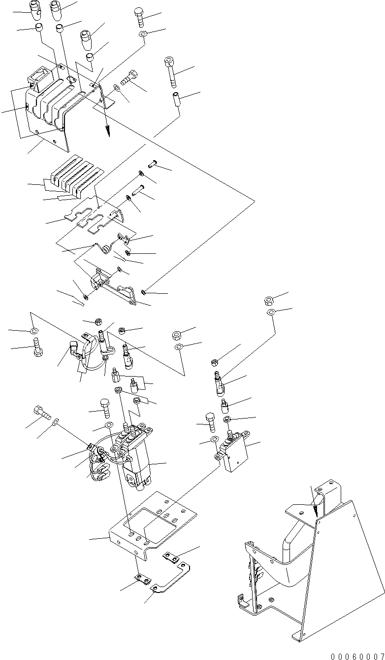 Схема запчастей Komatsu WA430-6E0 - УПРАВЛЕНИЕ ПОГРУЗКОЙ (РЫЧАГ) (ДЛЯ 3-Х СЕКЦИОНН. КОНТРОЛЬН. КЛАПАН) (С FNR ПЕРЕКЛЮЧАТЕЛЬ) K OPERATORґS ОБСТАНОВКА И СИСТЕМА УПРАВЛЕНИЯ