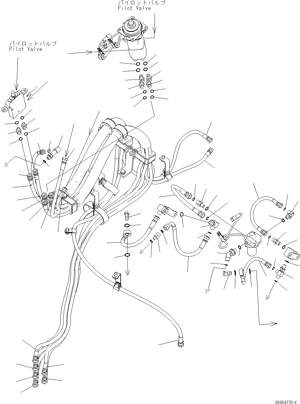 Схема запчастей Komatsu WA430-6E0 - УПРАВЛЕНИЕ ПОГРУЗКОЙ (P.P.C. ШЛАНГИ) (/) (ДЛЯ MULTI FUNCTION MONO РЫЧАГ И НАВЕСН. ОБОРУД РЫЧАГ) K OPERATORґS ОБСТАНОВКА И СИСТЕМА УПРАВЛЕНИЯ