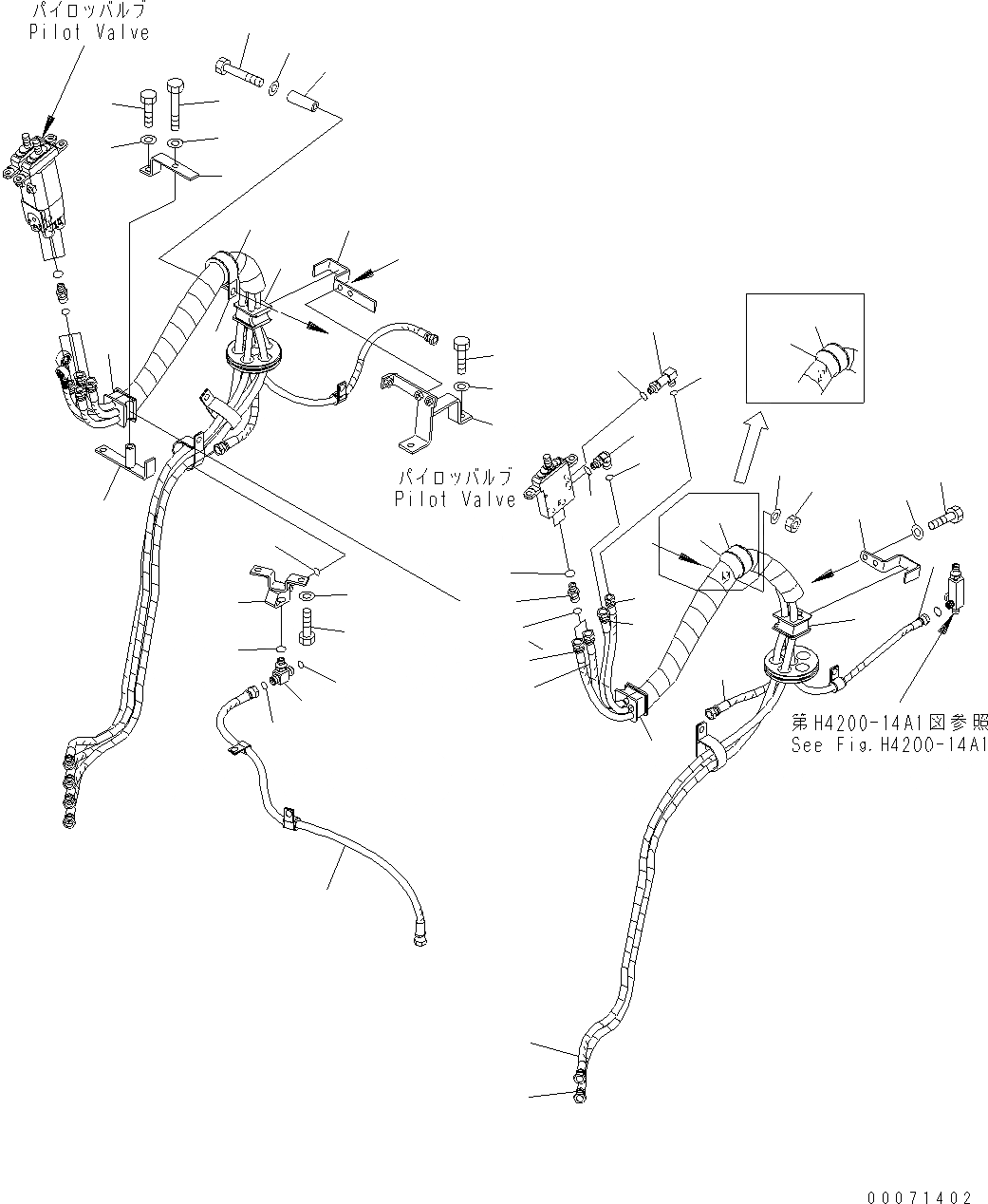 Схема запчастей Komatsu WA430-6E0 - УПРАВЛЕНИЕ ПОГРУЗКОЙ (P.P.C. ШЛАНГИ) (/) (ДЛЯ 3-Х СЕКЦИОНН. КЛАПАН) K OPERATORґS ОБСТАНОВКА И СИСТЕМА УПРАВЛЕНИЯ