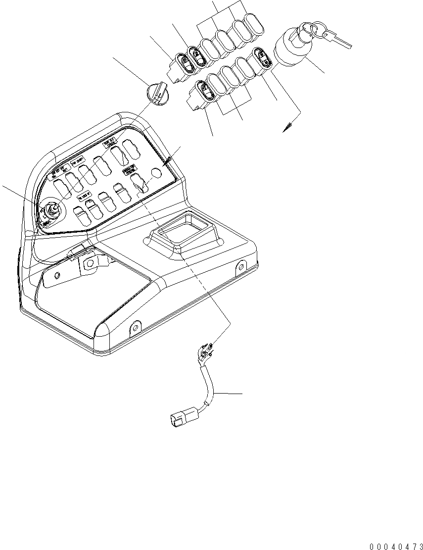 Схема запчастей Komatsu WA430-6E0 - УПРАВЛЕНИЕ ПОГРУЗКОЙ (КОРПУС ПЕРЕКЛЮЧАТЕЛЯ) K OPERATORґS ОБСТАНОВКА И СИСТЕМА УПРАВЛЕНИЯ