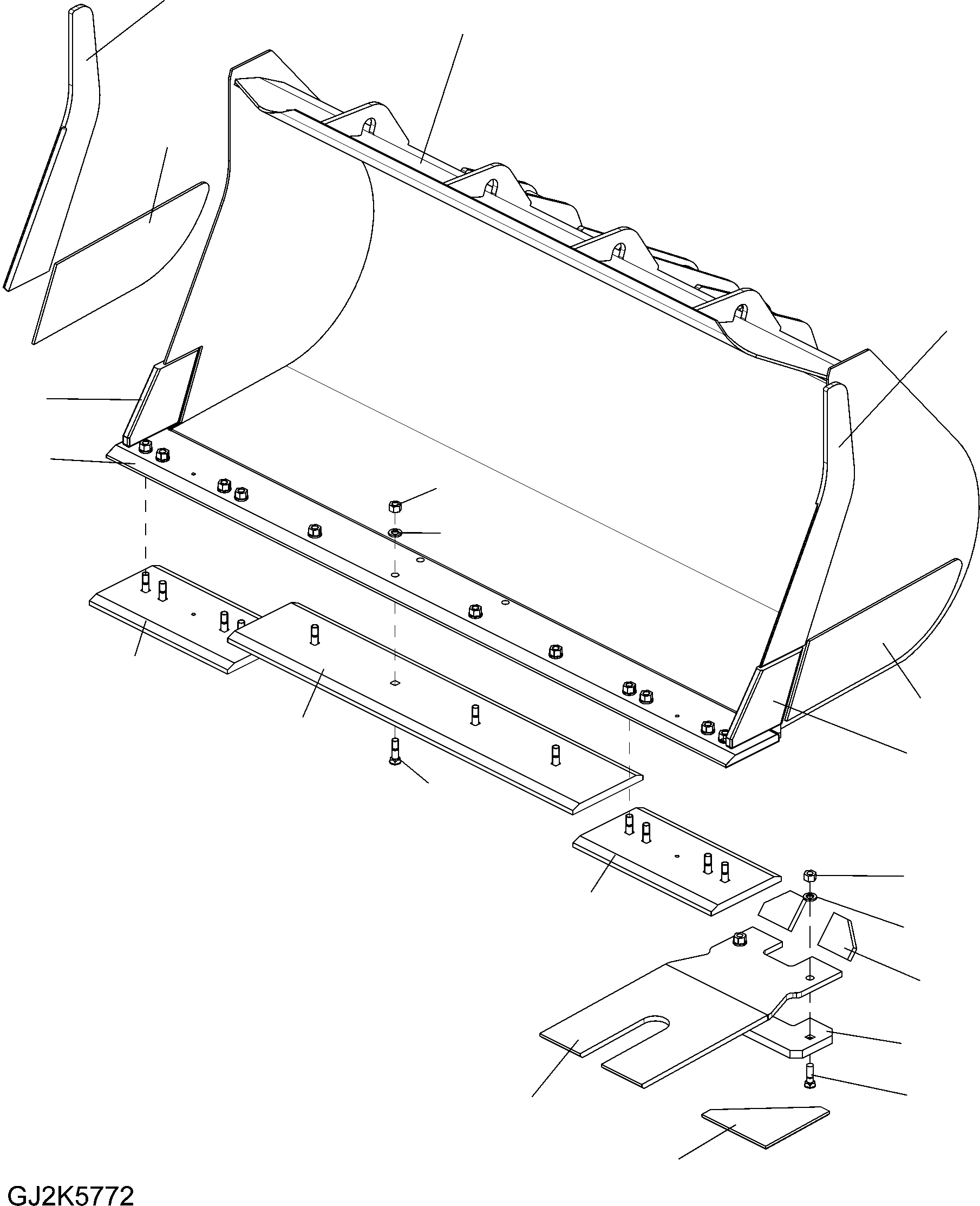 Схема запчастей Komatsu WA430-6E0 - КОВШ .CBM (. M) (С BOC) (ТИП C/B-R) T РАБОЧЕЕ ОБОРУДОВАНИЕ
