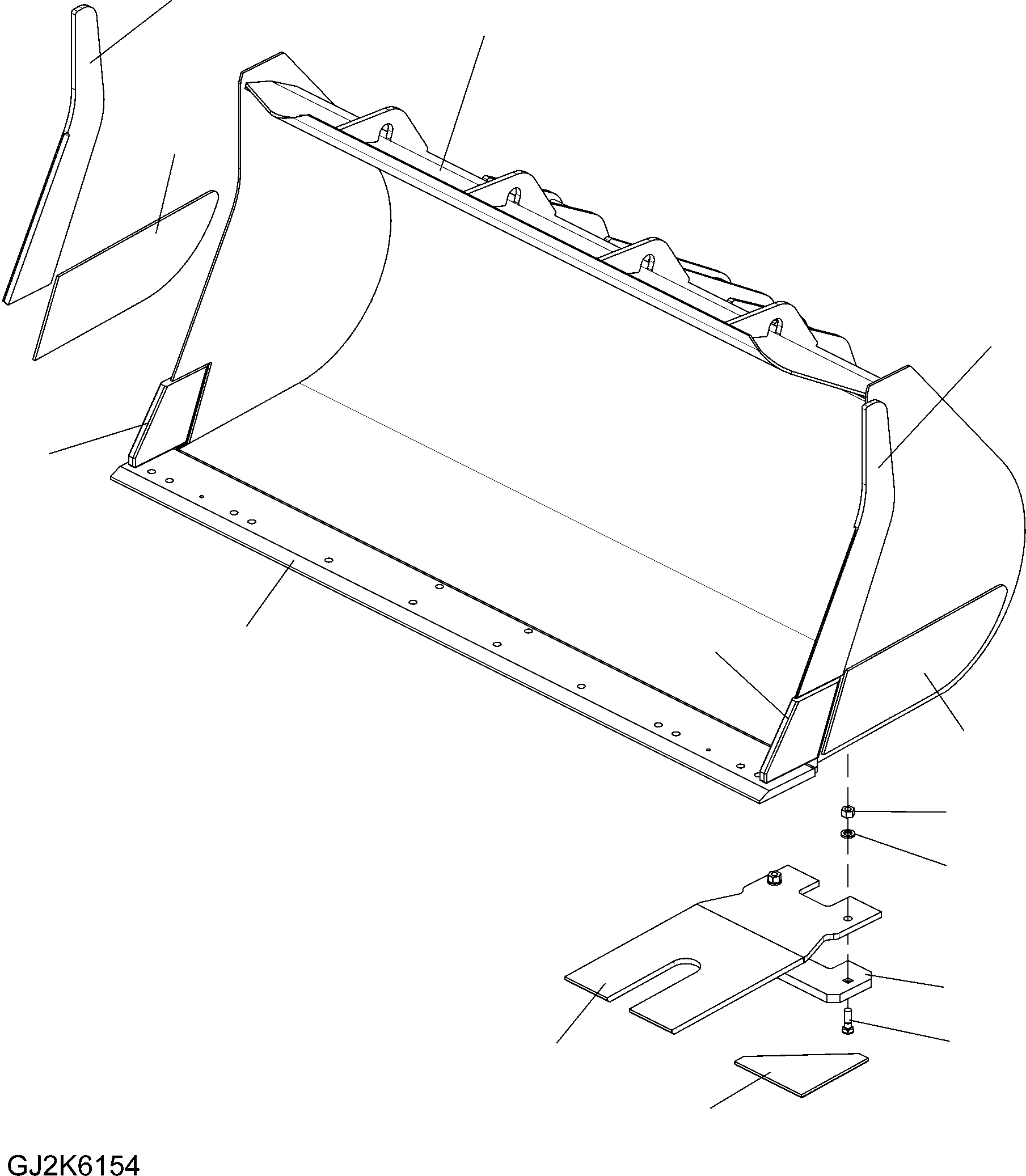 Схема запчастей Komatsu WA430-6E0 - БЫСТРОСЪЕМН. МЕХ-М КОВШ .CBM (БЕЗ TEETH) (ТИП CB-RF) T РАБОЧЕЕ ОБОРУДОВАНИЕ