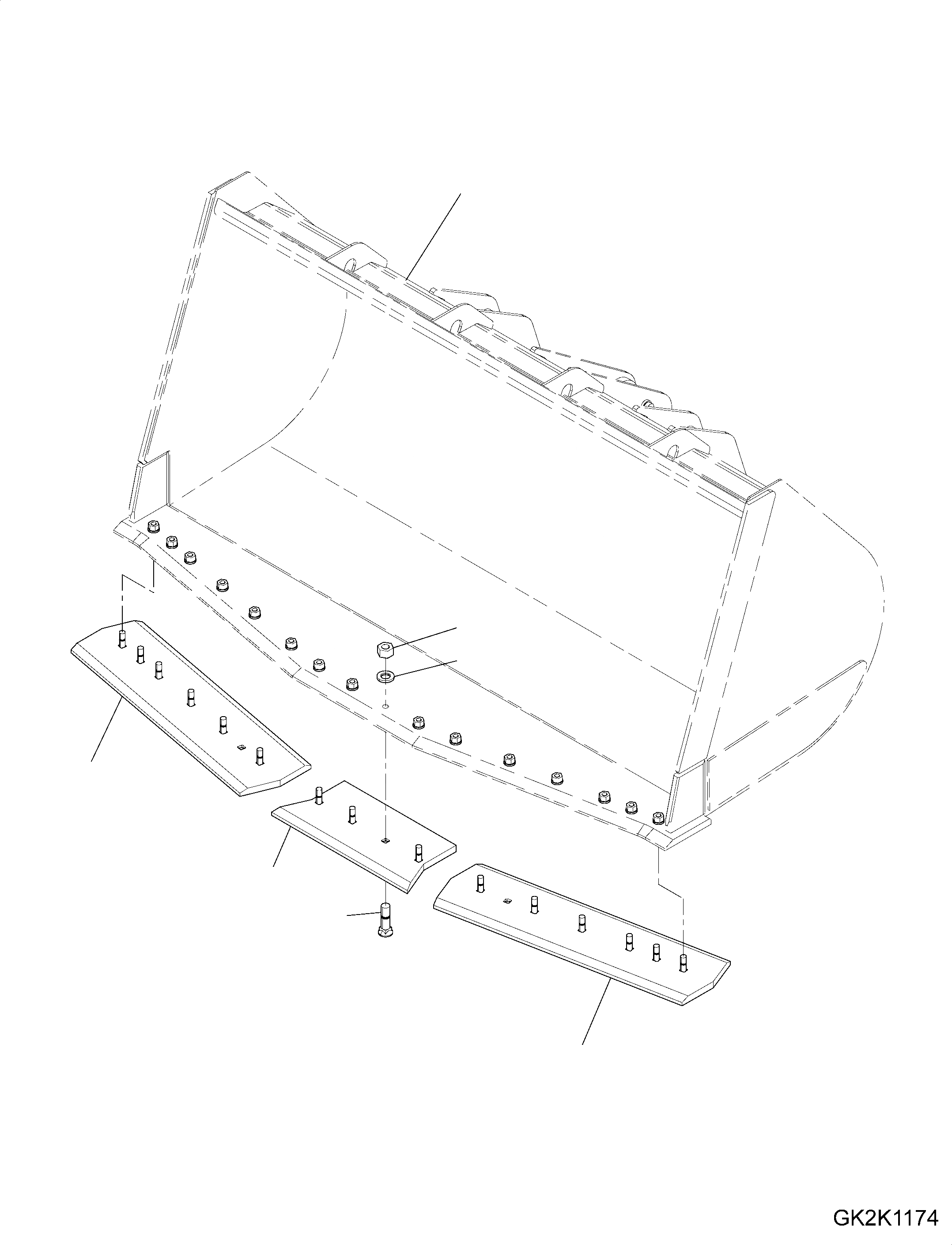 Схема запчастей Komatsu WA430-6E0 - РЕЖУЩ. КРОМКА НА БОЛТАХ (ДЛЯ SПОДУШКАE ОТВАЛ) (CODE: S) T РАБОЧЕЕ ОБОРУДОВАНИЕ