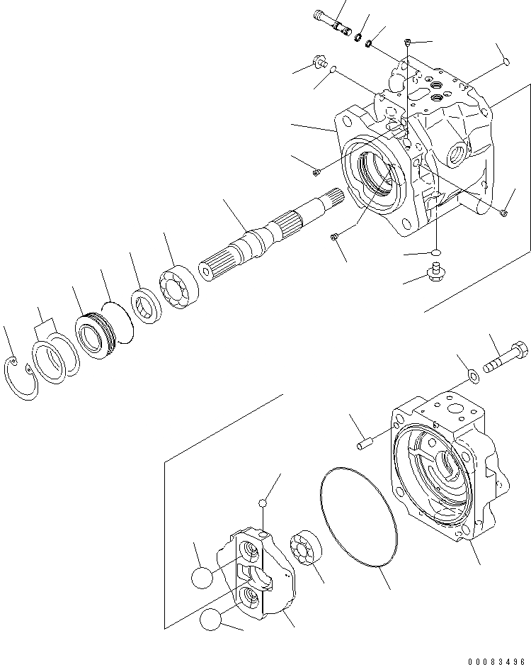 Схема запчастей Komatsu WA430-6E0 - НАСОС РУЛЕВ. УПРАВЛ-Я (/) Y ОСНОВН. КОМПОНЕНТЫ И РЕМКОМПЛЕКТЫ