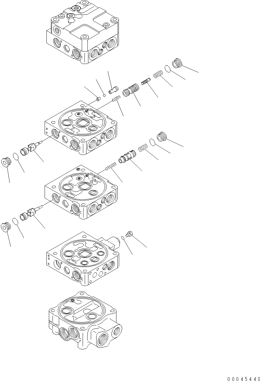 Схема запчастей Komatsu WA430-6E0 - УПРАВЛЯЮЩ. КЛАПАН (3-Х СЕКЦИОНН.) (ДЛЯ E.P.C. КЛАПАН) (/9) Y ОСНОВН. КОМПОНЕНТЫ И РЕМКОМПЛЕКТЫ