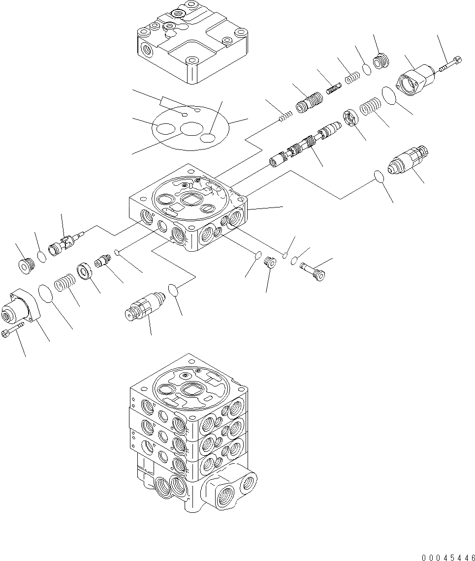 Схема запчастей Komatsu WA430-6E0 - УПРАВЛЯЮЩ. КЛАПАН (3-Х СЕКЦИОНН.) (9/9) Y ОСНОВН. КОМПОНЕНТЫ И РЕМКОМПЛЕКТЫ