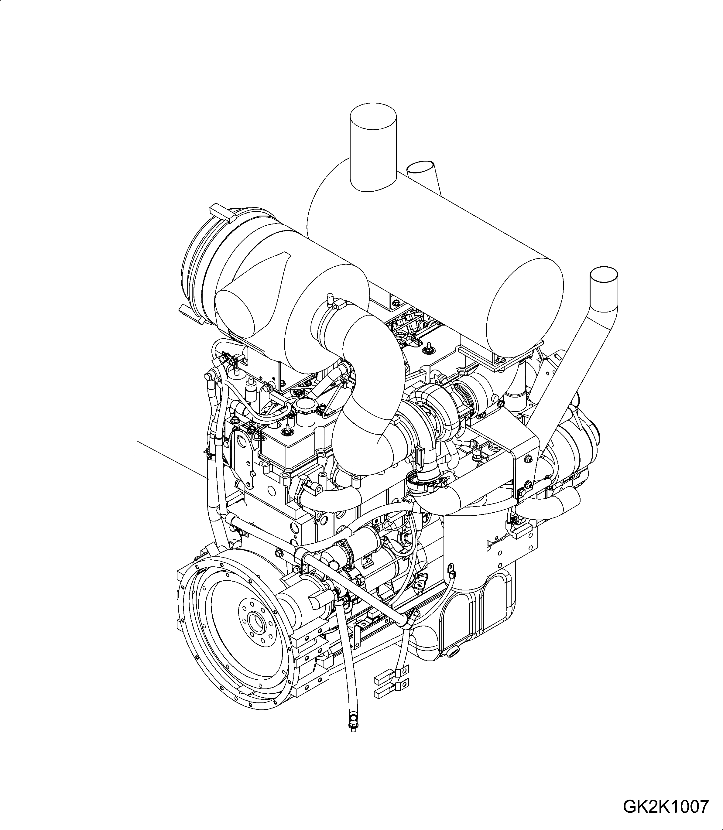 Схема запчастей Komatsu WA430-6 - ДВИГАТЕЛЬ AA ДВИГАТЕЛЬ
