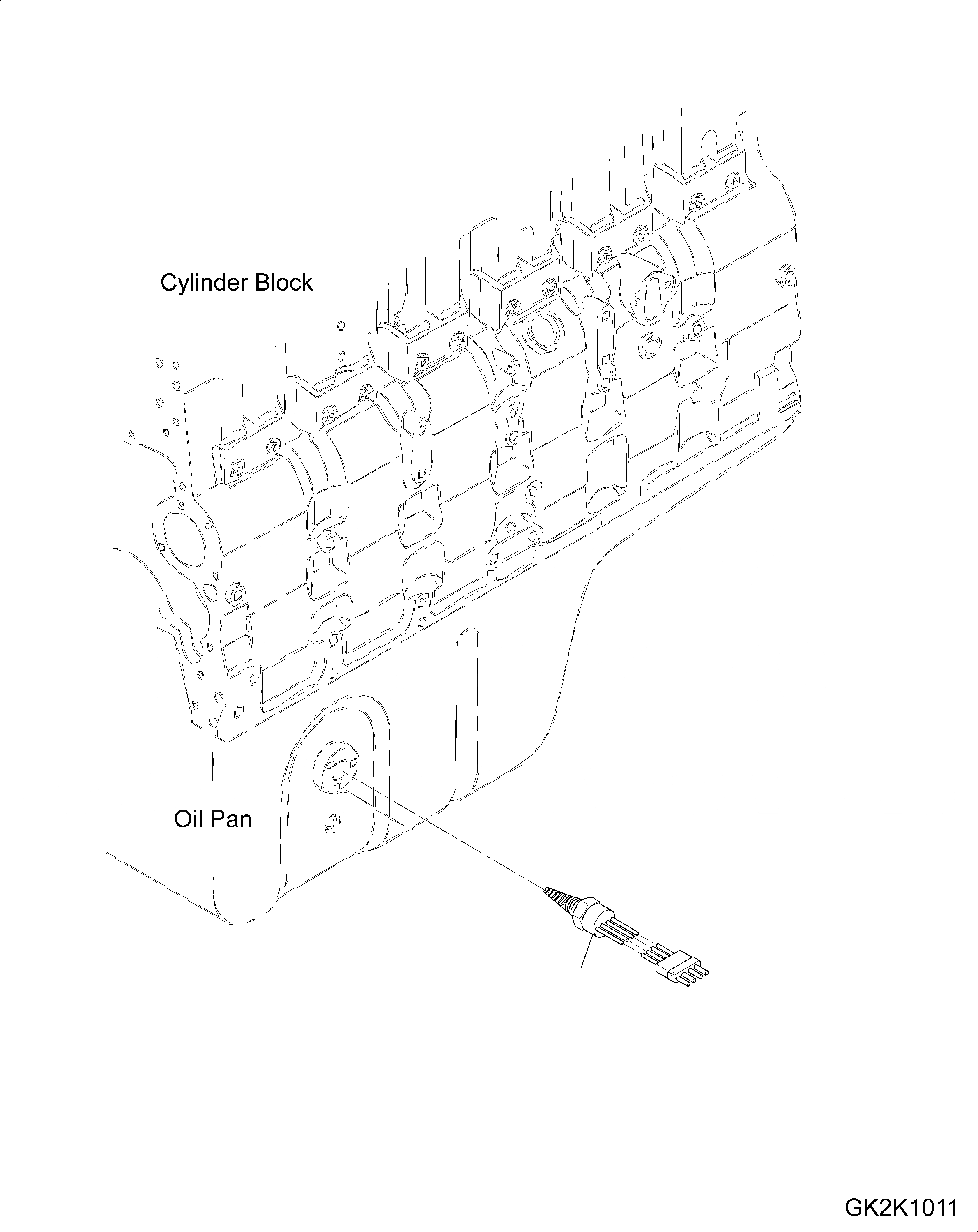Схема запчастей Komatsu WA430-6 - ДАТЧИК УР-НЯ МАСЛА AA ДВИГАТЕЛЬ