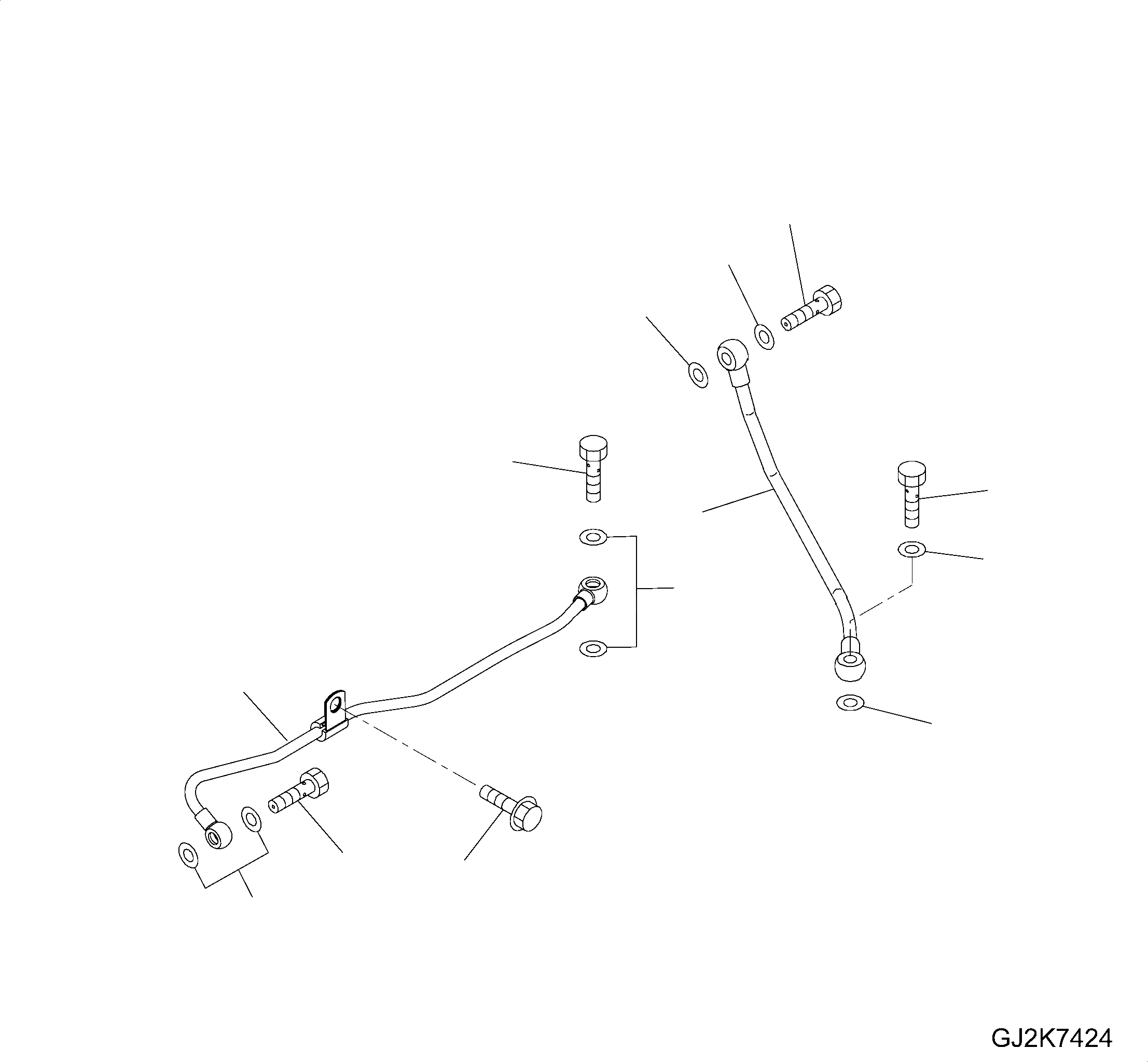 Схема запчастей Komatsu WA430-6 - ТОПЛИВОПРОВОД. AA ДВИГАТЕЛЬ