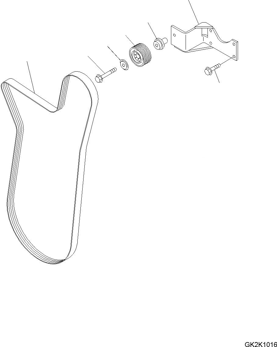 Схема запчастей Komatsu WA430-6 - ПРИВОД ВОДЯН. ПОМПЫ РЕМЕНЬ AA ДВИГАТЕЛЬ