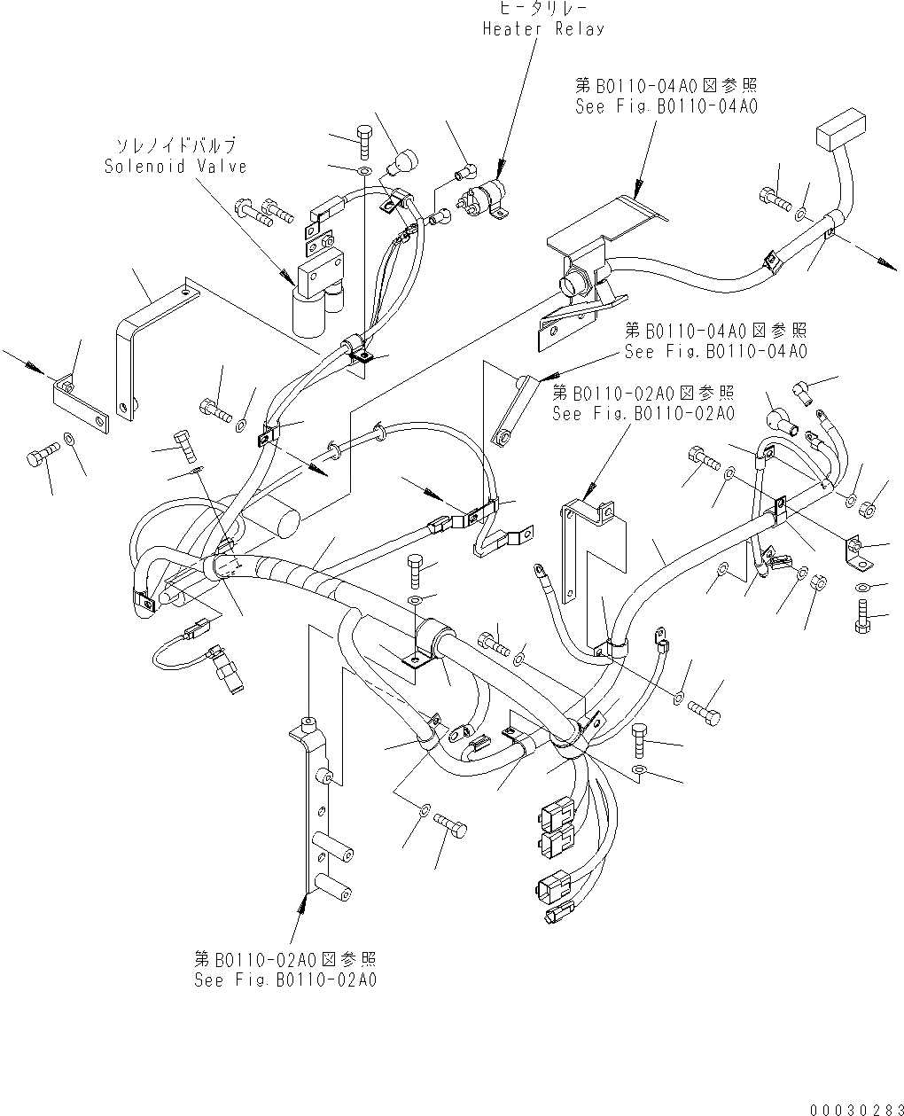 Схема запчастей Komatsu WA430-6 - Э/ПРОВОДКА ДВИГАТЕЛЯ (/) B КОМПОНЕНТЫ ДВИГАТЕЛЯ