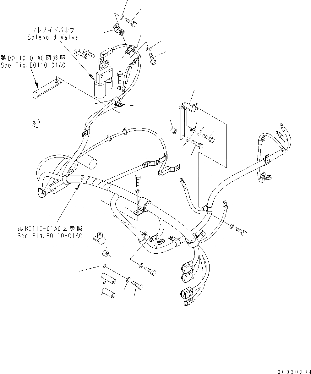 Схема запчастей Komatsu WA430-6 - Э/ПРОВОДКА ДВИГАТЕЛЯ (/) B КОМПОНЕНТЫ ДВИГАТЕЛЯ