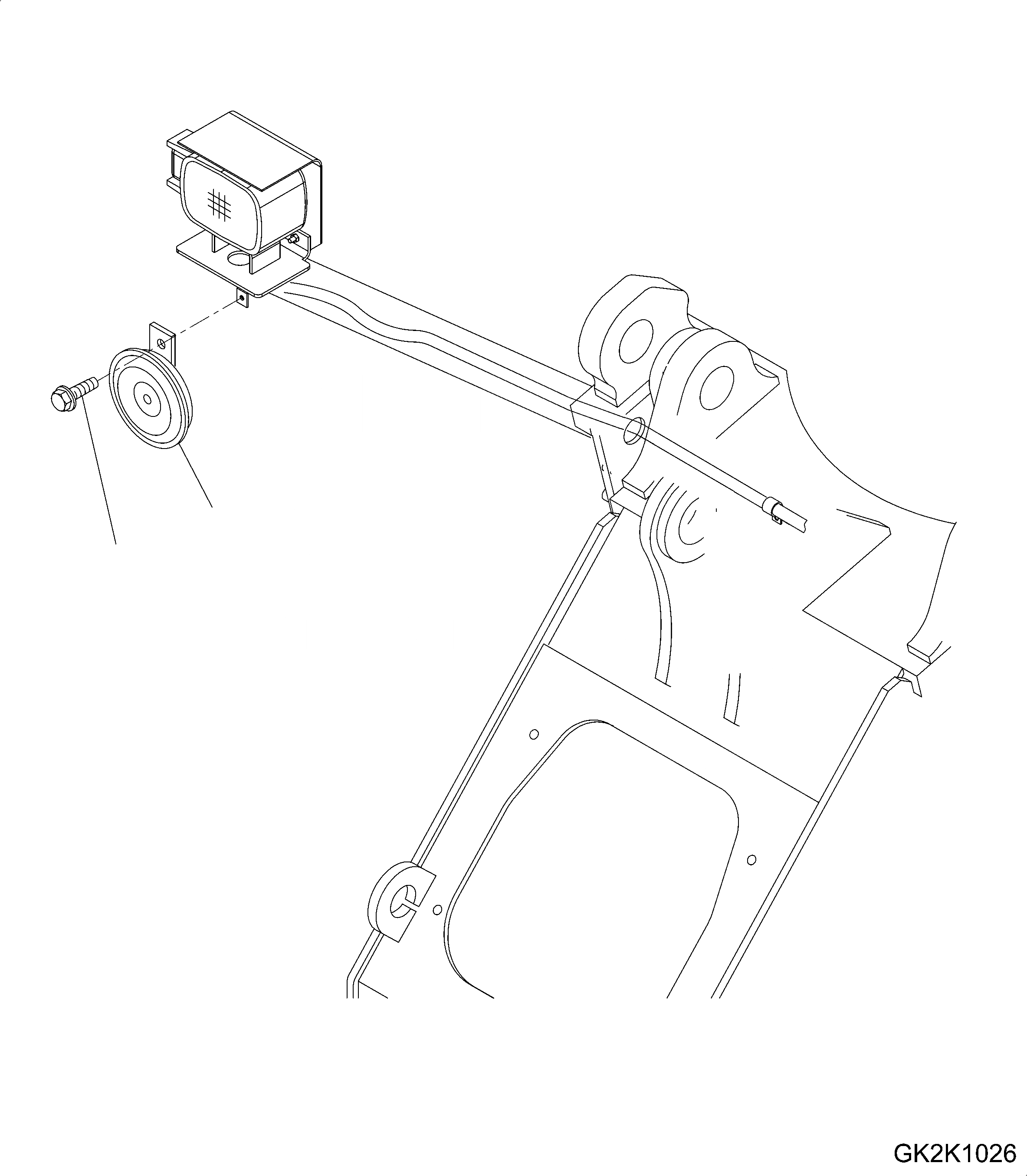 Схема запчастей Komatsu WA430-6 - ЗВУК. СИГНАЛ. E ЭЛЕКТРИКА