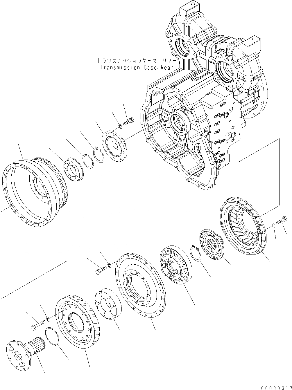Схема запчастей Komatsu WA430-6 - ТРАНСМИССИЯ (ГИДРОТРАНСФОРМАТОР) F POWER TRANSMITTING СИСТЕМА